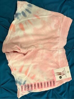 Pink Tie-Dye Athletic Lounge Shorts - Small